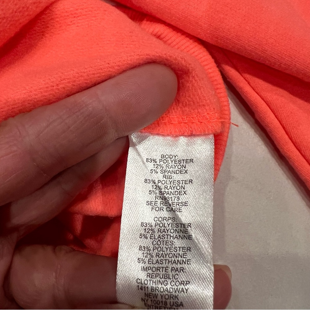 WORKSHOP REPUBLIC CLOTHING "ON BEACH TIME" BRIGHT ORANGE SWEATSHIRT SIZE XL - Picture 9 of 10